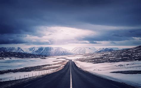 Road To Heaven Snow Mountain Nature Winter Wallpaper 2880x1800