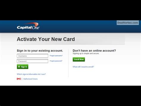 You may be asked to set a pin to complete the activation process. capitalone.com/activate - YouTube