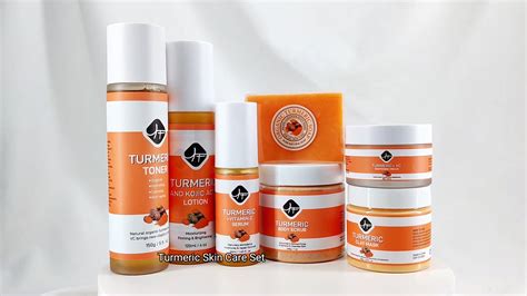 Tumeric Face Skincare Set Anti Acne Whitening Private Label Organic