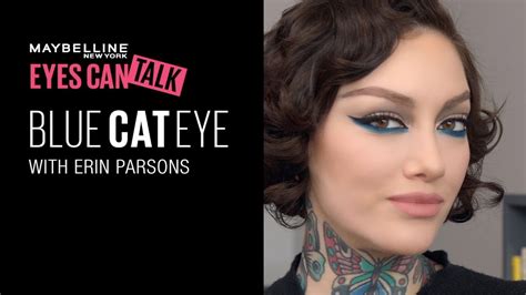 Easy Blue Cat Eye Tutorial Ft Erin Parsons Maybelline New York Youtube