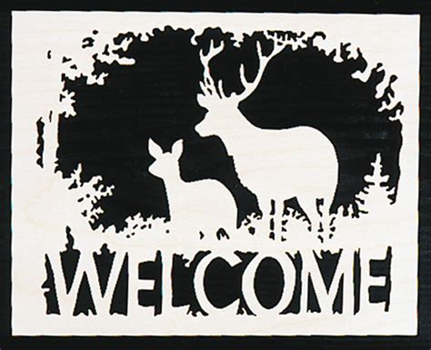 Deer Welcome Scroll Saw Pattern Cherry Tree Toys