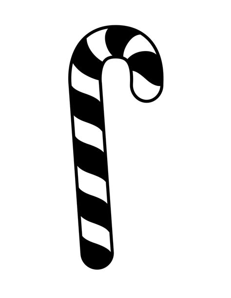 Candy Cane Black And White Tims Printables