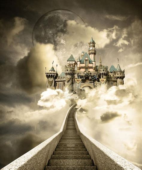 Castle In The Sky Stairway Clouds Fantasy Inspirering