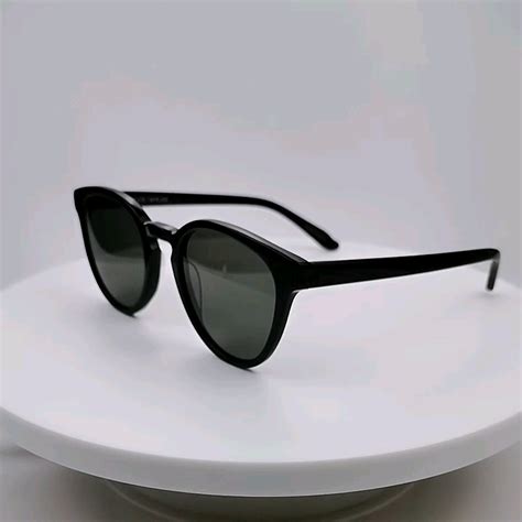 high quality fashion round acetate frame gray cr39 uv400 polarized sunglasses for men women