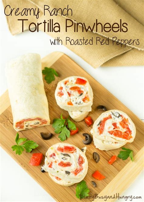 Creamy Ranch Tortilla Pinwheels With Roasted Red Peppers Recipe