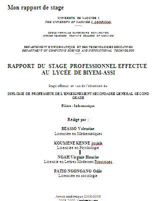 Rapport De Stage Lyc E Professionnel Exemple Le Meilleur Exemple Hot