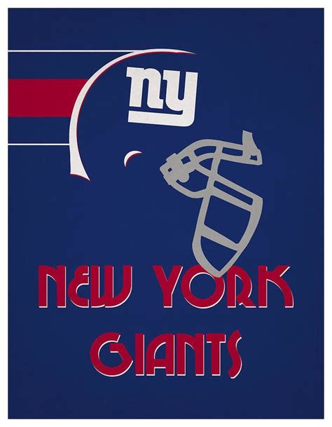 New York Giants Team Vintage Art Art Print By Joe Hamilton In 2021