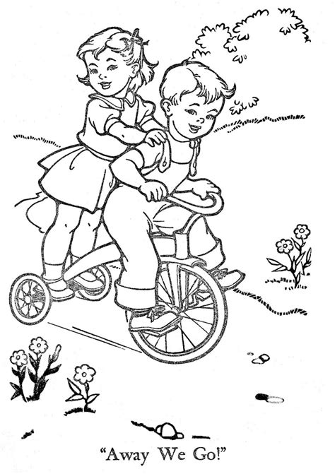 Vintage Coloring Book Pages Coloring Home