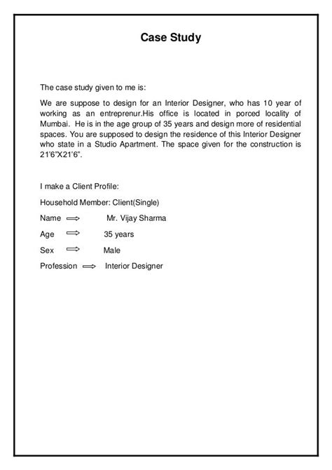 Example Of Client Profile For Interior Design