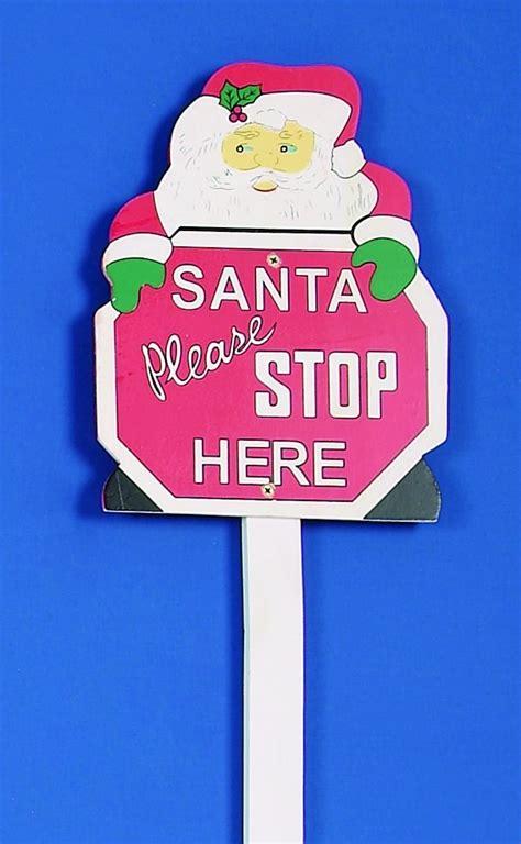 79cm Santa Please Stop Here Sign