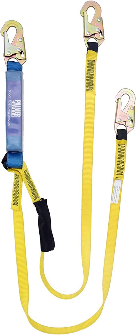Palmer Safety L112111 Fall Protection Safety Lanyard Double Leg W