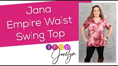 Jana Empire Waist Swing Top Youtube