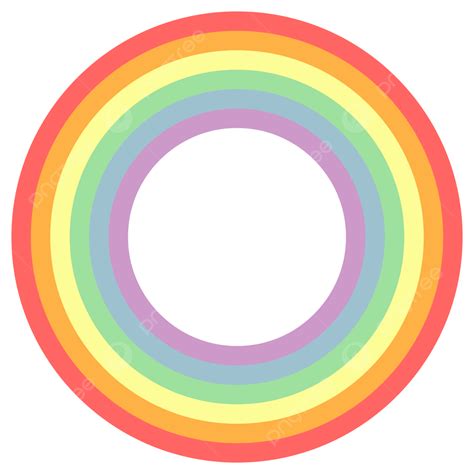 Pastel Rainbow Round Cricle Rainbow Circle Rainbow Pastel Circle