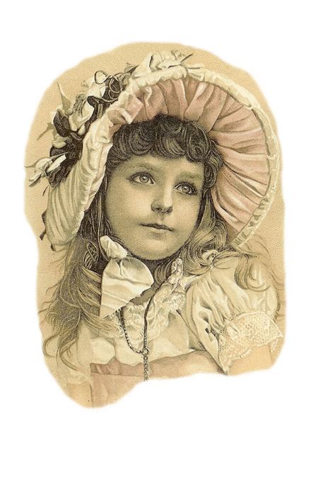 Antique Images Vintage Victorian Die Cut Sepia Toned Clip Art Of
