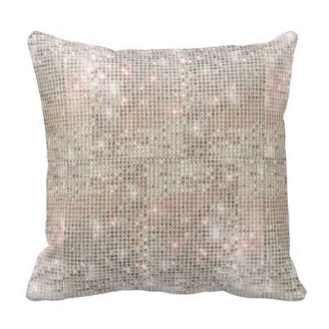 Sparkly Silver Sequins Throw Pillow Sequin Throw Pillows