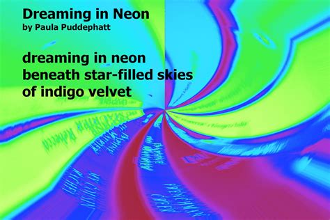 Dreaming In Neon Images And Words Poems Neon