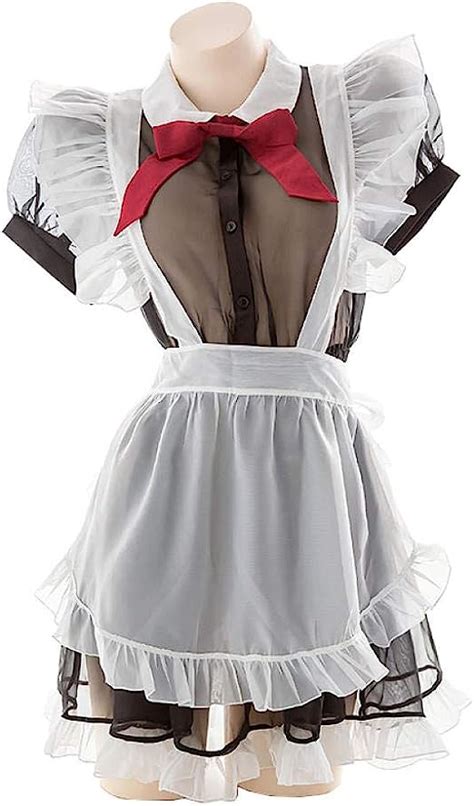 Khdfyer Women Sexy Teddy Lingerie Sexy Maid Cosplay Costumes Lace With