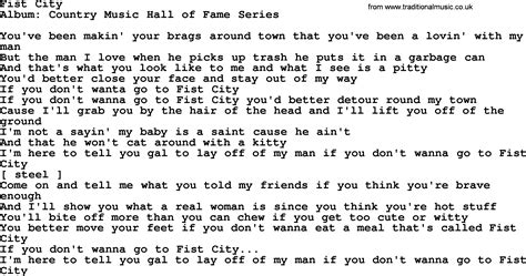 Loretta Lynn Song Fist City Lyrics