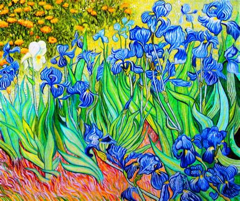 Vibrant Van Gogh Irises Vincent Van Gogh Painting