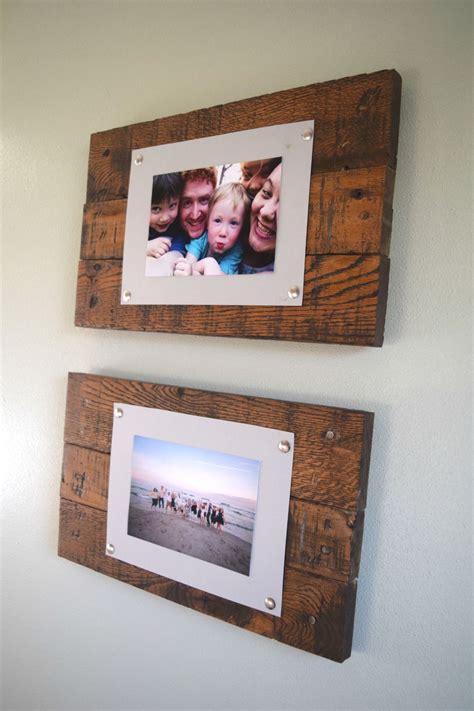 Diy Rustic Scrap Wood Picture Frames Spotlight Favorite Photos