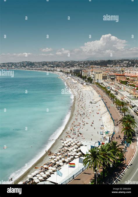 Elevated View Of Promenade Des Anglais Nice France Stock Photo Alamy
