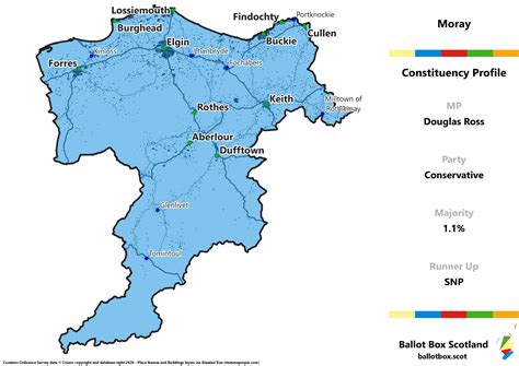 Moray Constituency Map Ballot Box Scotland
