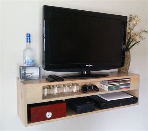 Solid Wood Floating Tv Stand Various Sizes 24 To Etsy