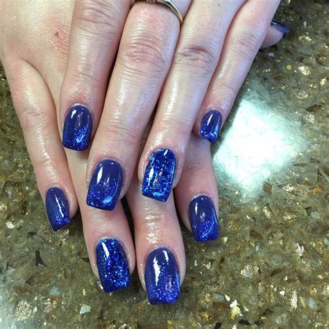 Light blue silver glitter press on nails, false nails, acrylic nails, fake nails, gel polish, christmas winter nails long medium short price: 21+ Royal Blue Nail Art Designs, Ideas | Design Trends ...