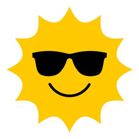 cartoon sun wearing sunglasses and smiling illustrations royalty free vector graphics and clip