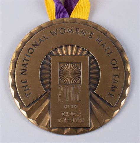 Lot THE NATIONAL WOMEN S HALL OF FAME MEDAL DATED AWARDED TO JUSTICE GINSBURG Diameter