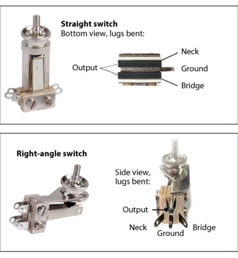 Simply watch how you disconnect the old one and then put the wires back on the. Switchcraft 3-way Toggle Switch | stewmac.com