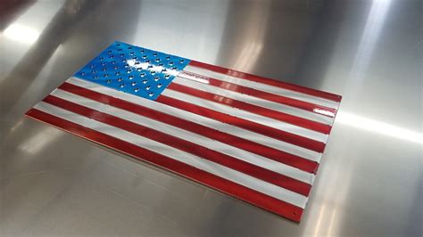 Standard American Flag Personalized Custom Metal Art Home Decor