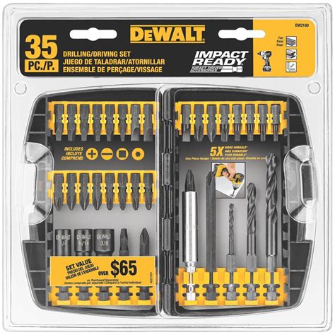 Dewalt 35 Piece Impact Ready Drill Bit Set Bunnings Warehouse