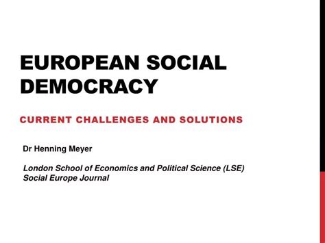 Ppt European Social Democracy Powerpoint Presentation Free Download Id634133