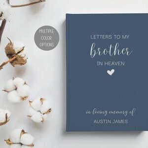 Letters To My Brother In Heaven Brother Memorial Journal Loss Of