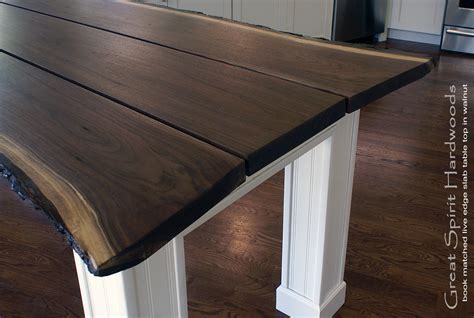Custom Solid Hardwood Table Tops Live Edge Slabs