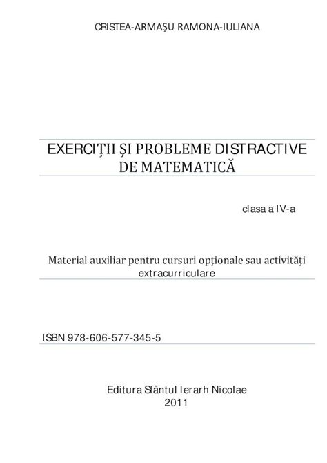 Pdf Exercitii Si Probleme Distractive De Matematica Dokumentips