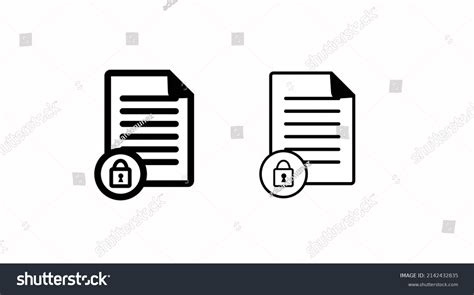 Encrypted File Icon Set Vector Isolated Stock Vector Royalty Free