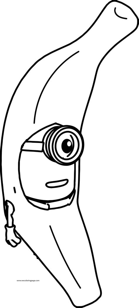 Banana Minion Coloring Page Free Fruit Pages Children At The Beach Pete