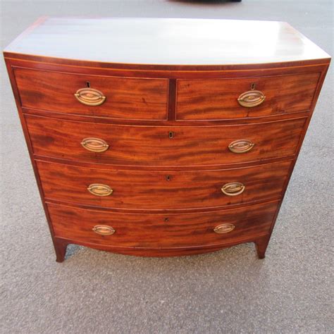 Antique Mahogany Bow Front Chest Of Drawers Antiques Atlas