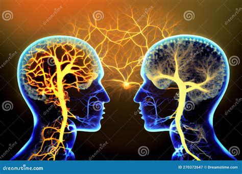 The Human Brain And Telepathy Ai Generated Stock Image Image Of