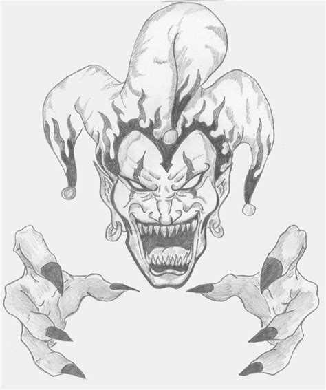 Jester Ii By Zzzisch Scary Clown Drawing Badass Drawings Drawings