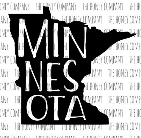 Minnesota Svg Png Dxf State Outline Instant Download Etsy