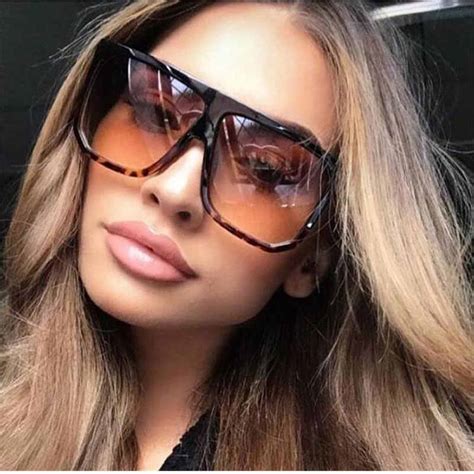 Sexy Square Sunglasses Women Fashion Brand Oversized Sun Glasses