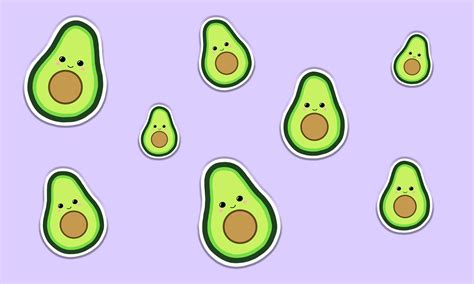 Avocado Die Cut Stickers Sticker Pack Kawaii Stickers Food Stickers