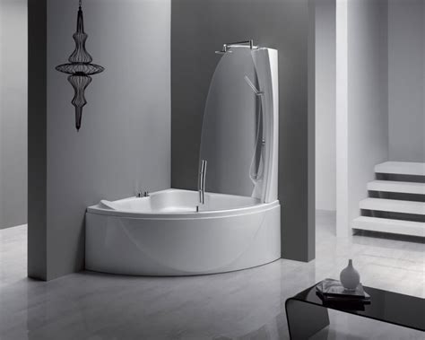 Corner Bathtub Shower Combination Decor Ideas