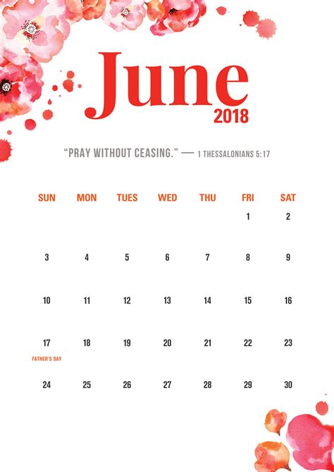 June 2018 Calendar Download Blog