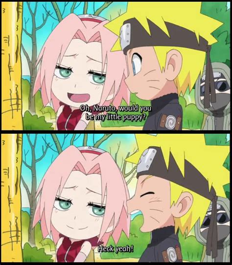 Will You Be My Puppy Chibi Chibis Naruto X Sakura Narusaku