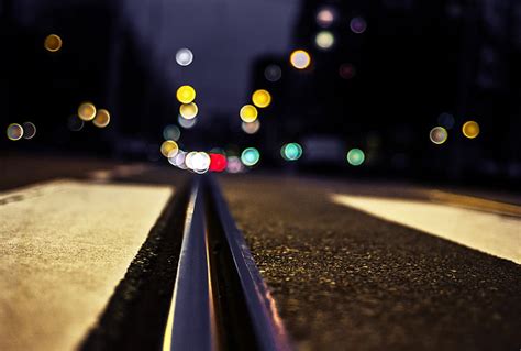 Hd Wallpaper Bokeh Photography Of Road Low Angle Photography Of Road