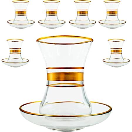 Amazon Com Turkish Tea Cups Glasses Set Of And Saucers Teacups